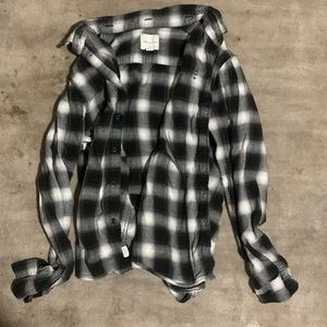 Black and white American Eagle flannel